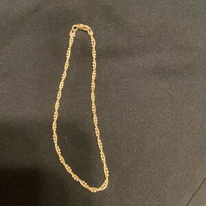 Gold floating diamonds necklace 24 “